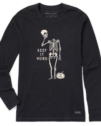 Women's Keep it Weird Skeleton Long Sleeve Crusher Tee