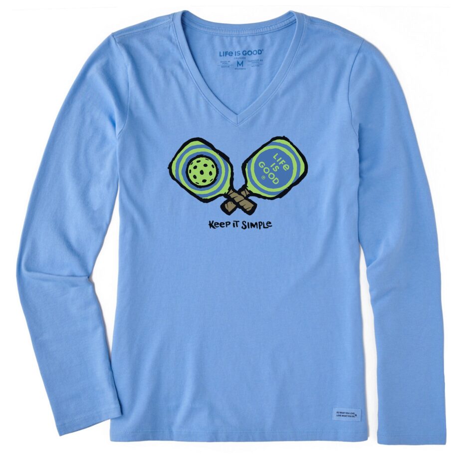 Women's Keep It Simple Pickleball Long Sleeve Crusher Vee
