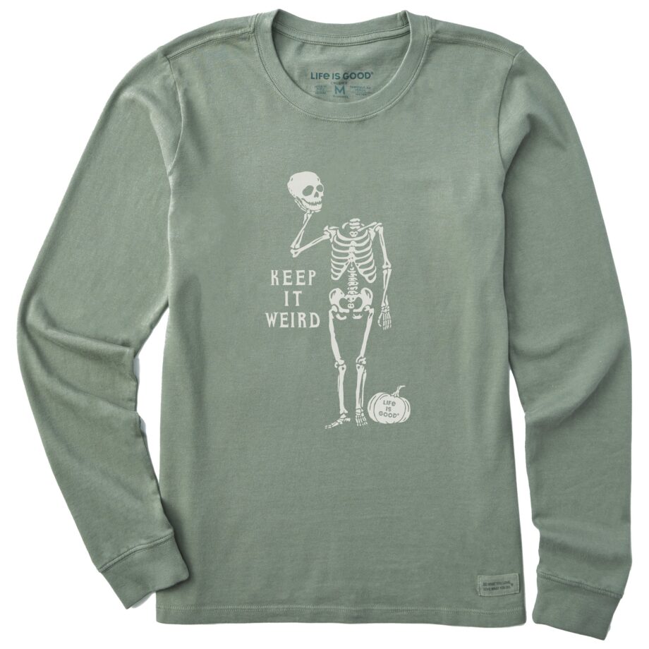 Women's Keep it Weird Skeleton Long Sleeve Crusher Tee