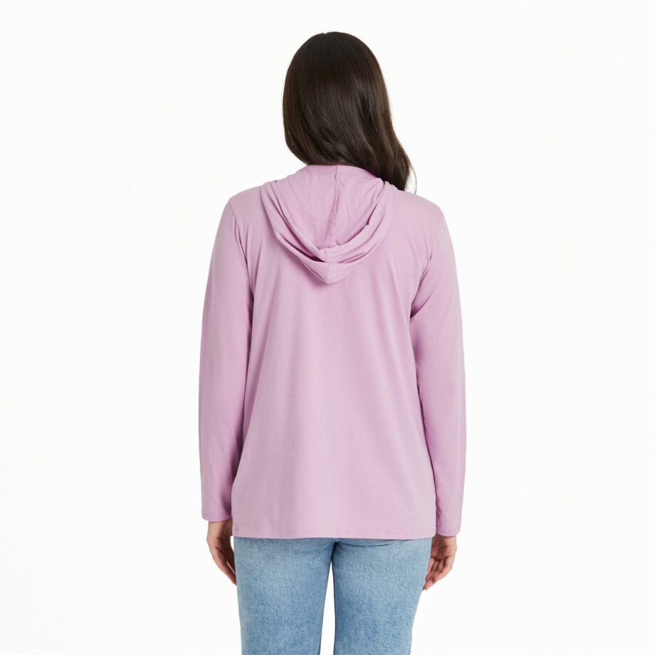 Women's Keys to Happiness Dragonfly Long Sleeve Crusher-LITE Hooded Tee