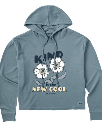 Women's Kind is the New Cool Flowers Crusher Boxy Hoodie